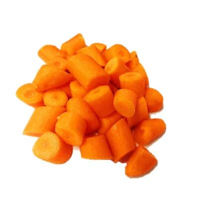 Geschrapte wortels panklaar